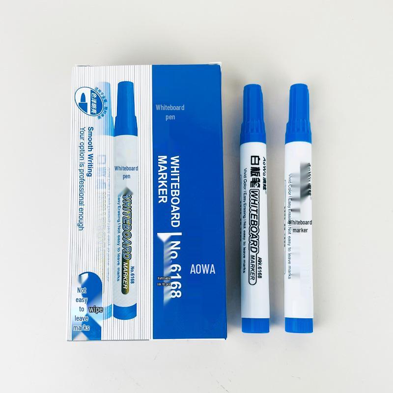 Erasable Refillable Whiteboard Marker, Thick Tip, Large Capacity for Office & Teachers, Red/Black