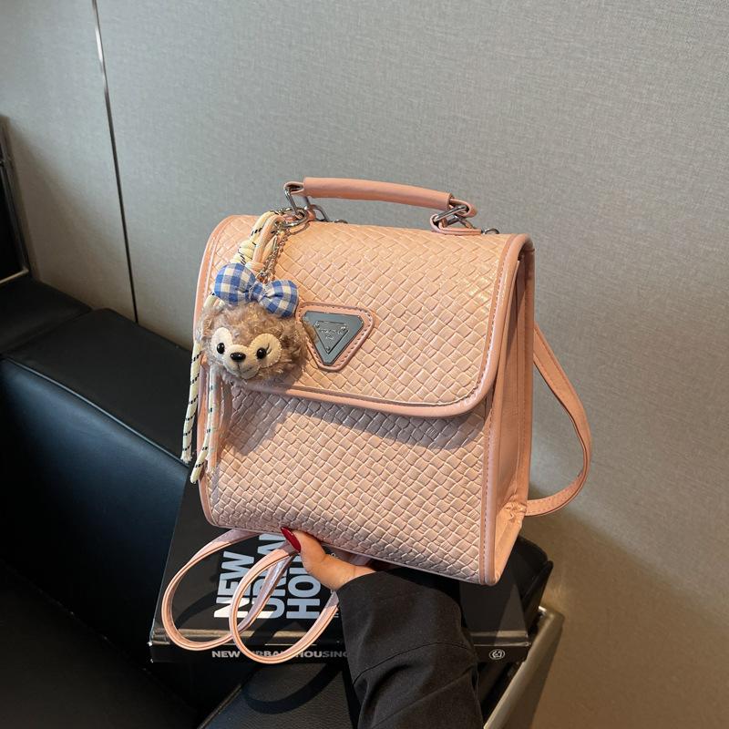 Small fashion versatile backpack women's new small backpack high-end niche messenger bag