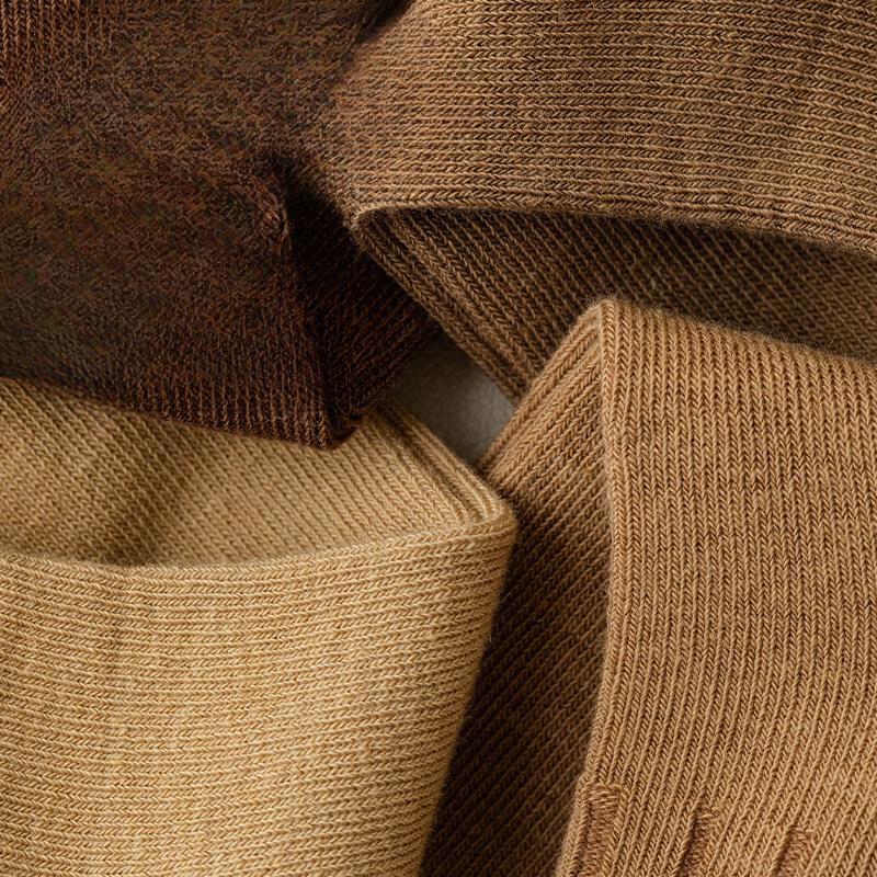 Women's Spring and Summer Short Socks Milk Tea Series Solid Color Double-needle Vertical Combed Cotton Women's Socks