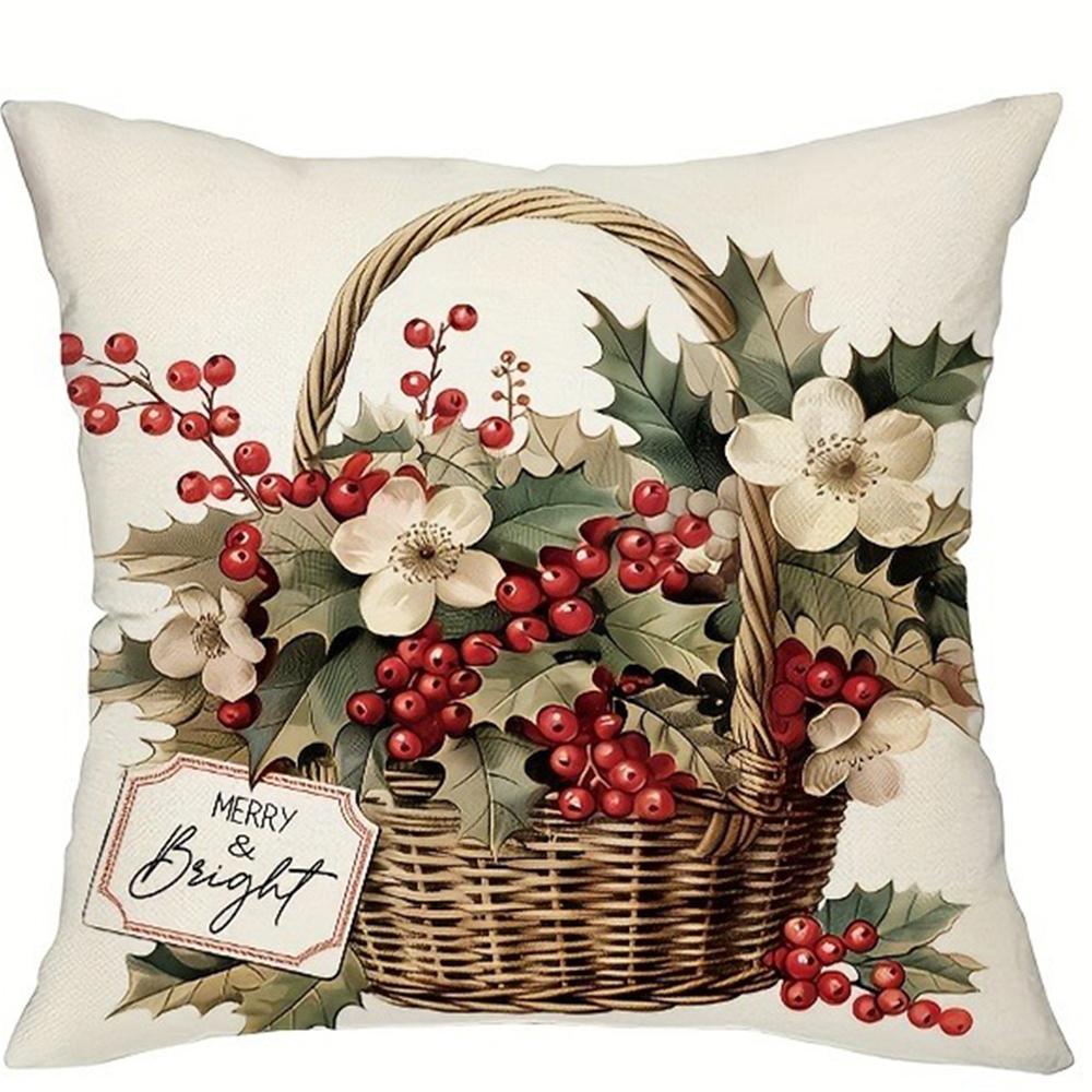 Merry Christmas Home Decoration Pillowcase Suitable for Bedroom Room Living Room Sofa Cushion Cover Friend Gift
