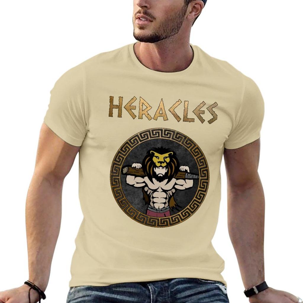 New Heracles Ancient Greek God and Hero Son of Zeus T-Shirt korean fashion plus size tops black t-shirts for men