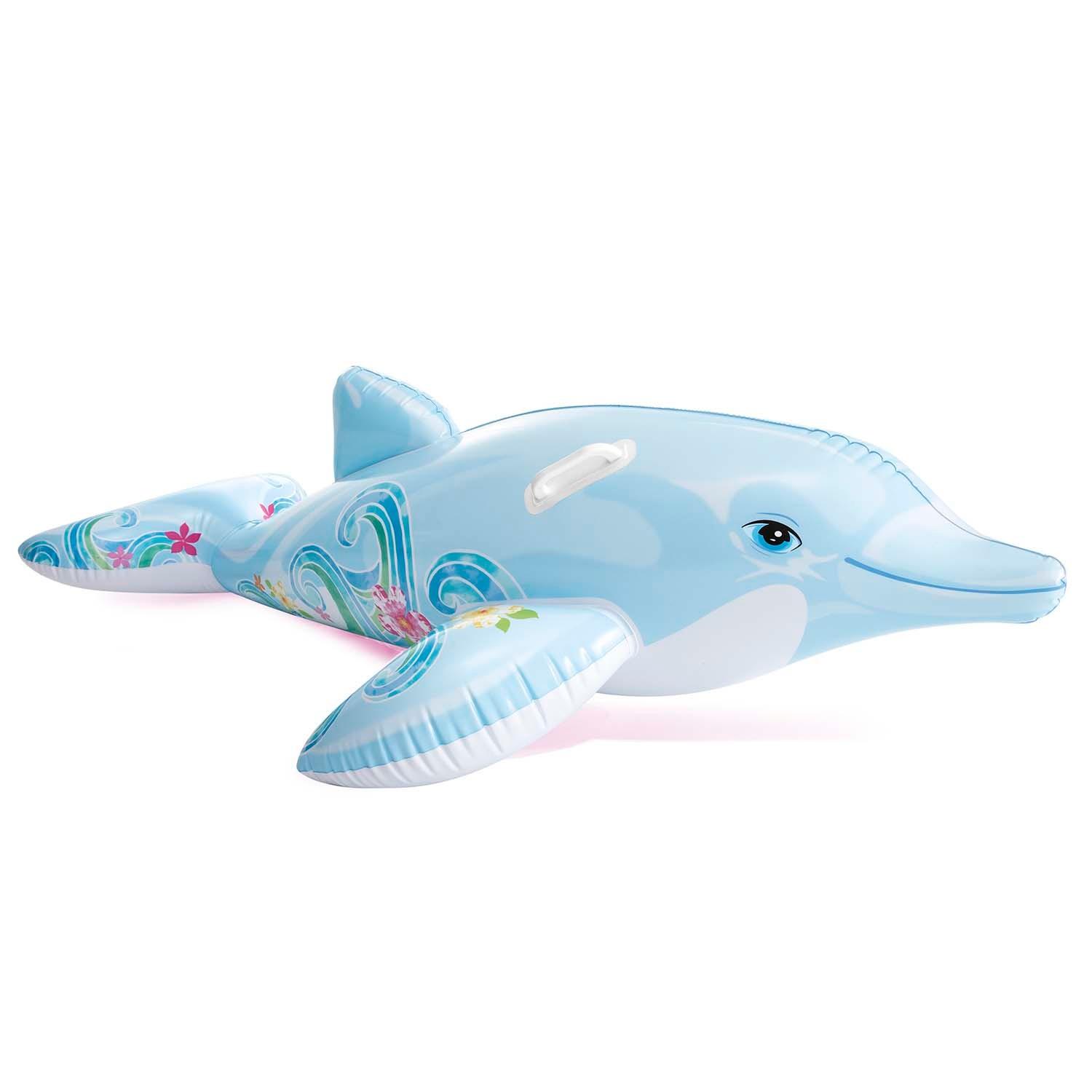 Giocattolo gonfiabile Delfino blu 175 x 66 cm INTEX 58535