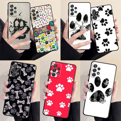 Dogs Are Girls Best Friends Dog Paw Case For Samsung Galaxy A23 A33 A13 A21s A71 A31 A51 A53 A32 A52 A72 A22 Black Soft Cover