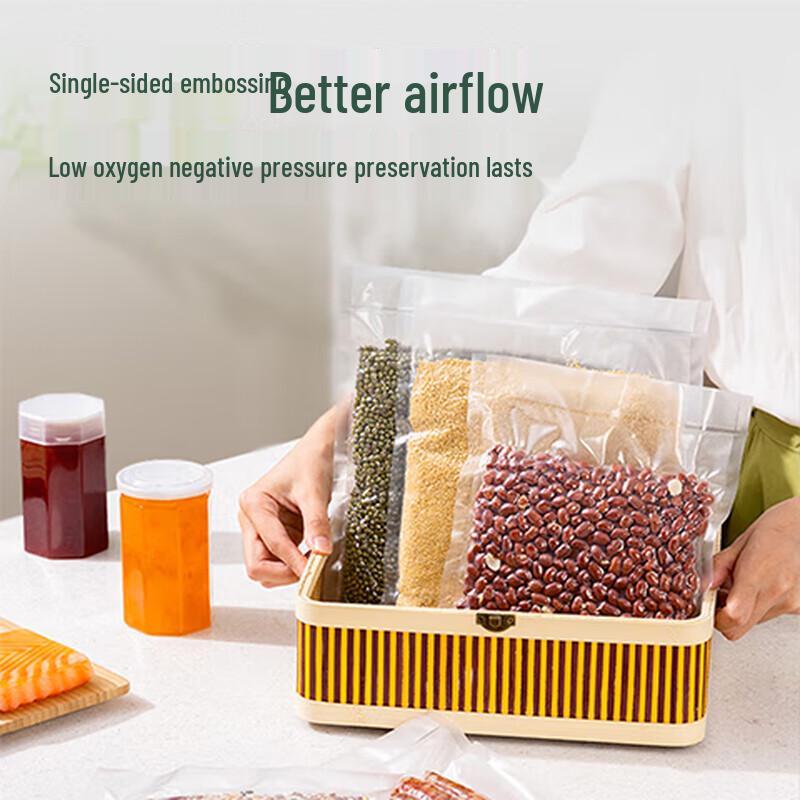 Deli Textured Vacuum Food Sealer Bag Roll CN Plug (adapter Included)