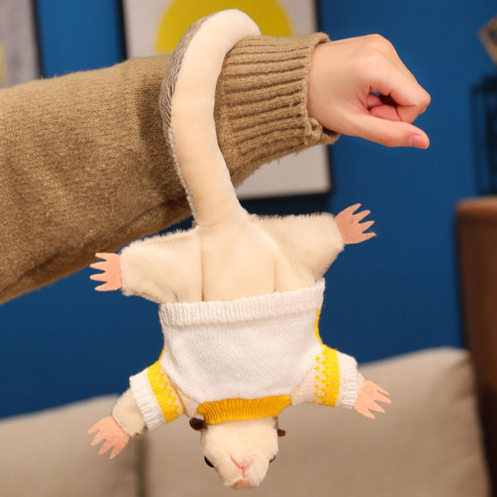 Cute Magnetic Glider Plush Toy Soft Stuffed Flying Squirrel Doll Refrigerator Magnet Ornament Decor Gift