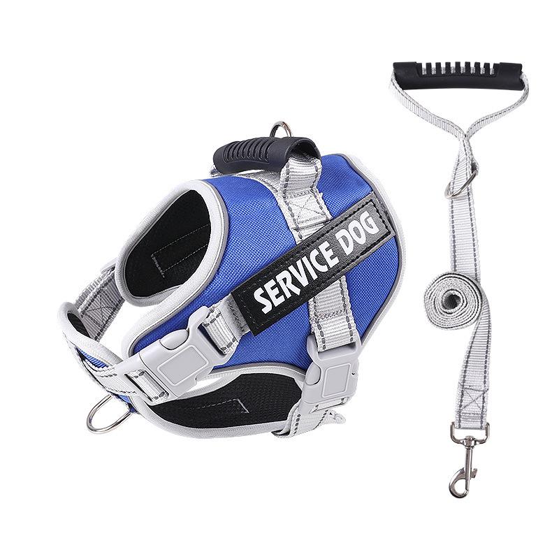 Hundegeschirr Weste mit Leine - Verstellbarer Brust-Rücken-Stil für kleine und große Hunde