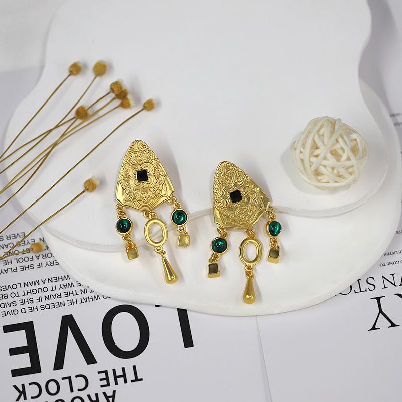 

Винтажные серьги-кисточки в дворцовом стиле для женщин зелёный