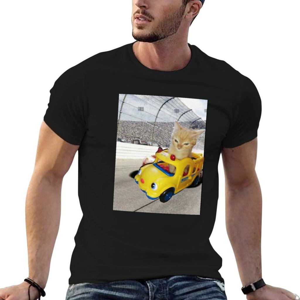 car in a car meme vroom T-Shirt man t shirt cotton high quality cotton t shirts man 100% anime