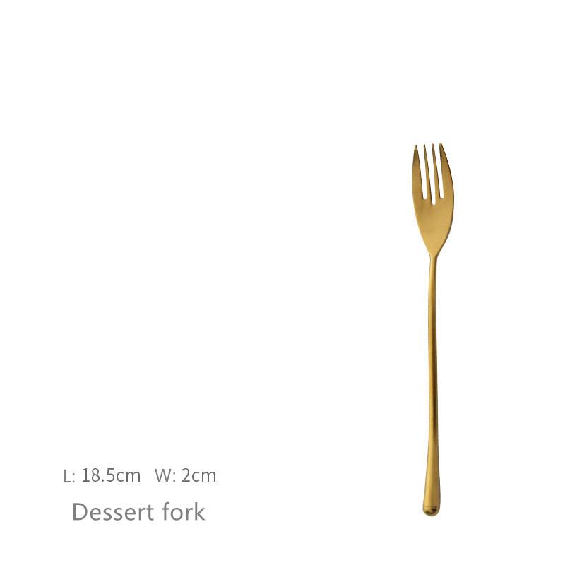 Nerezová ocel 304 Vintage Zlatý Steakový nůž a vidlička Lžíce Japonský styl Stará míchací lžíce Ovocná vidlička Dezertní nůž Vidlička Lžíce