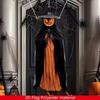 Realistic Pumpkin Man Background Cloth Halloween Hanging Decorations  Halloween Party Decorations