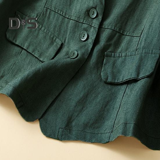 Women's Sleeveless Flax Vest Lightweight Summer Waistcoat with Button Down V Neck Vest Women Accessories