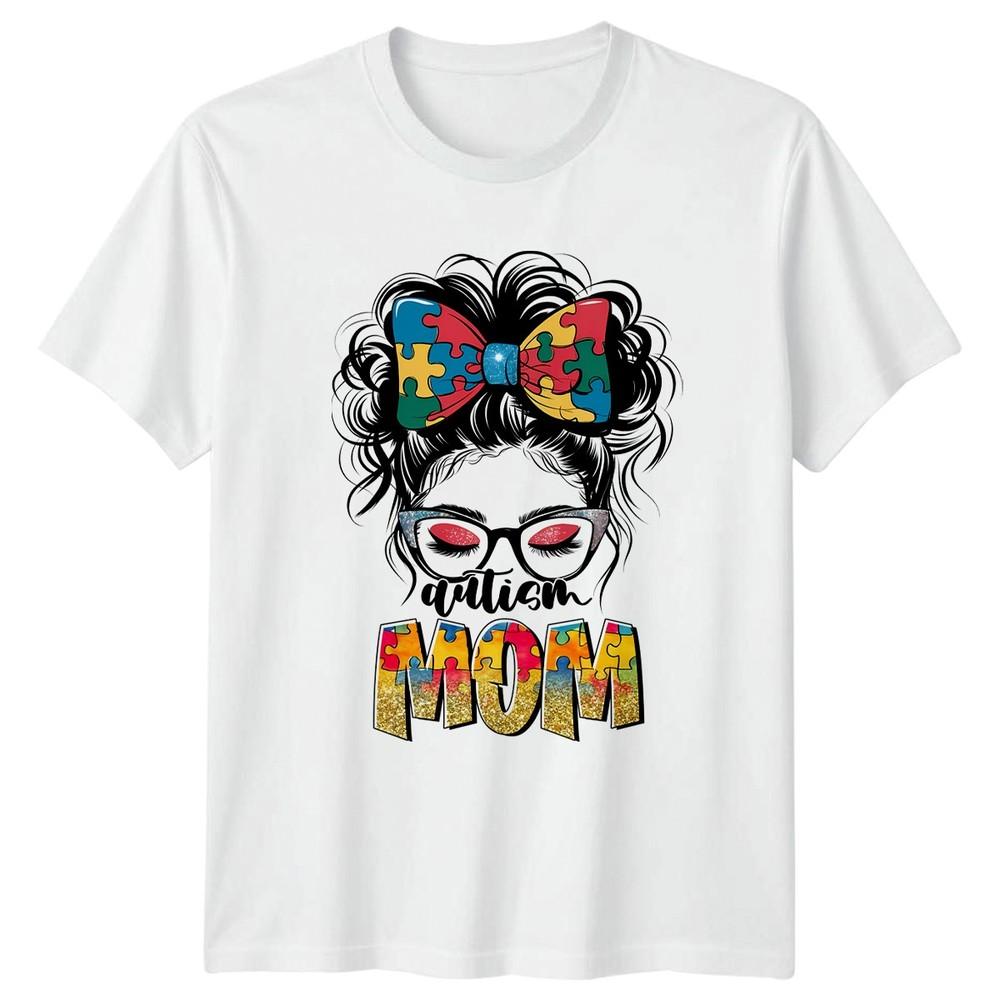 Autism Mom Unisexs TShirt Autism Awareness Health Awareness Mothers Day Gift S