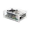 Raspberry Pi 5 Transparenter Acryl-Case mit PWM-Lüfter, Kühlkörper & Kameraschutz