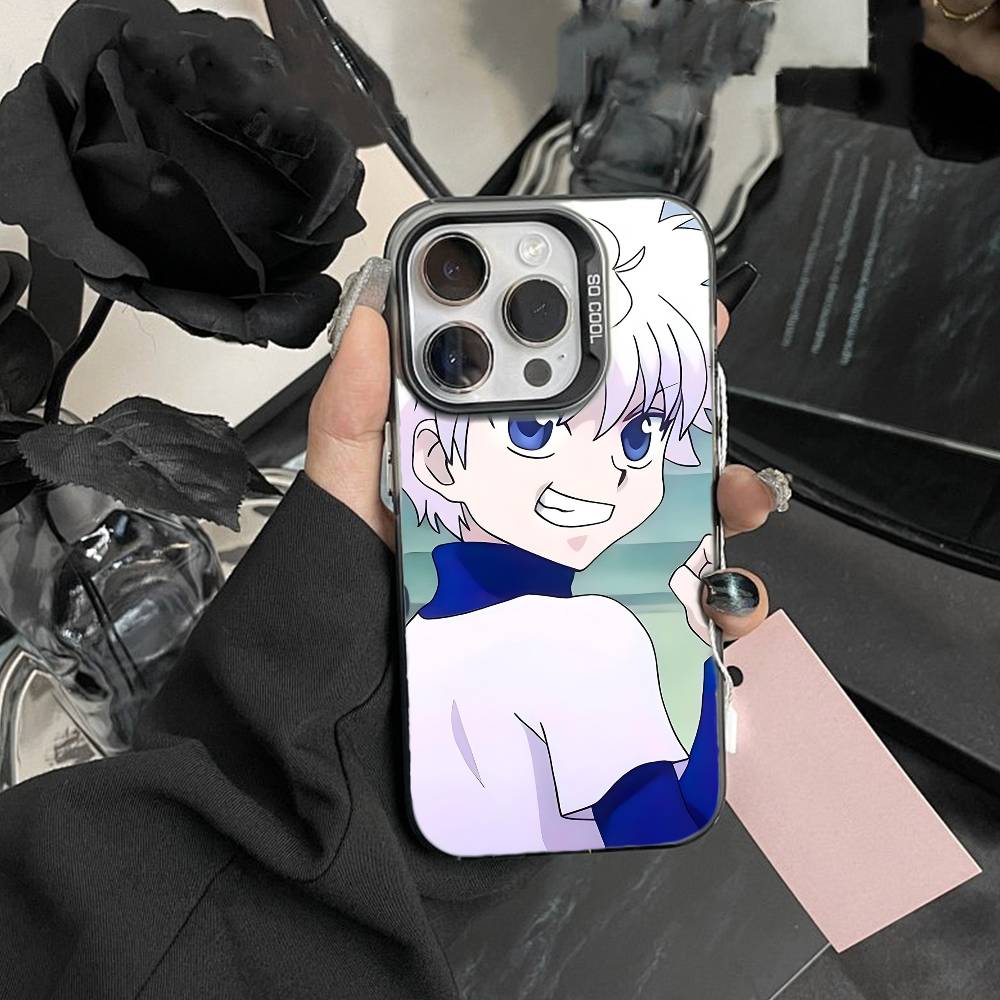 G-Killua Zoldyck K-Hunter X Hunter Phone Case For iPhone 17,16,15,14,13,12,Pro MAX Black Matte Shockproof Cover