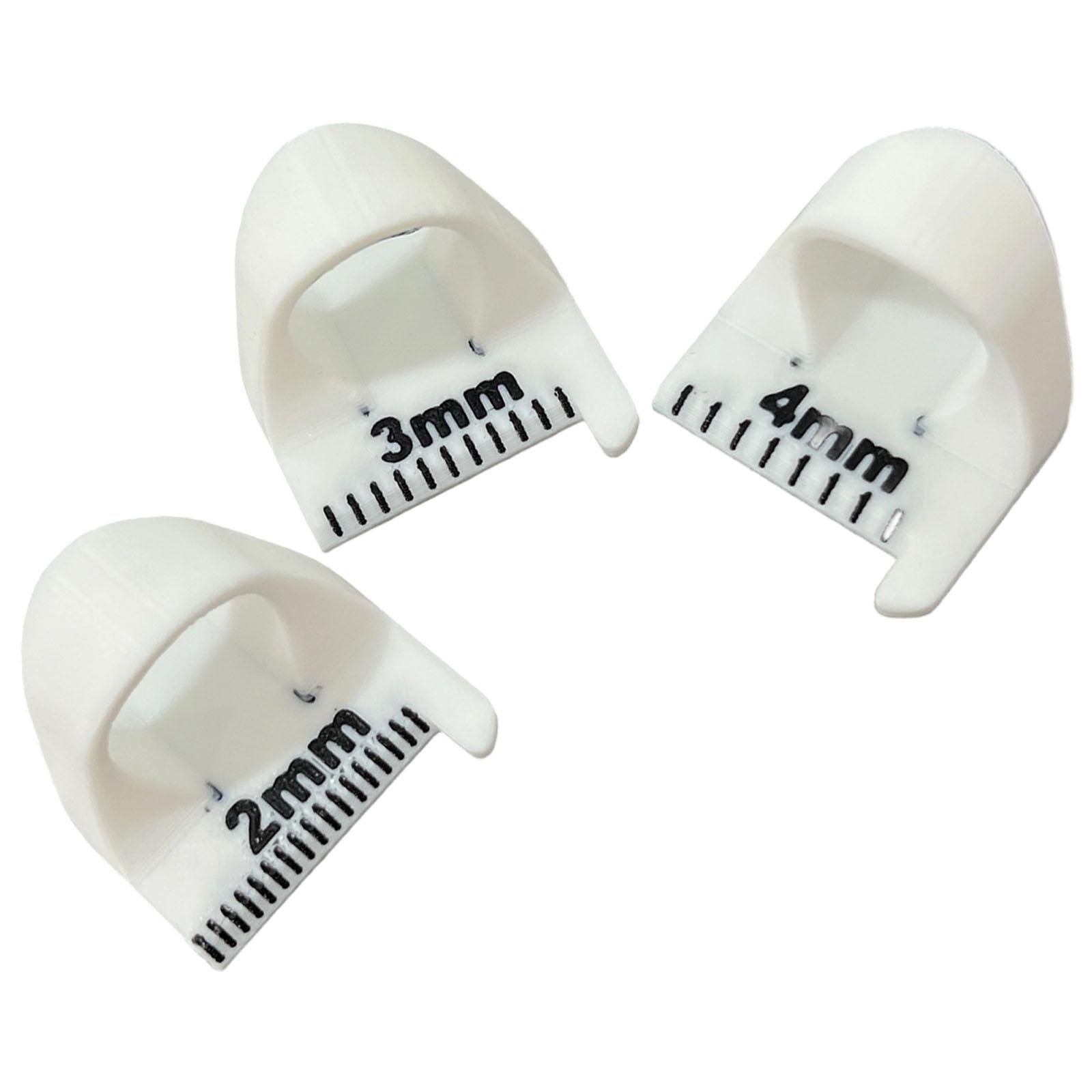 

3 шт. Лоскутное шитье Помощь для пальцев Линейка для квилтинга Лоскутное шитье Измерительный инструмент Вспомогательный инструмент для шитья 2 мм 3 мм 4 мм белый