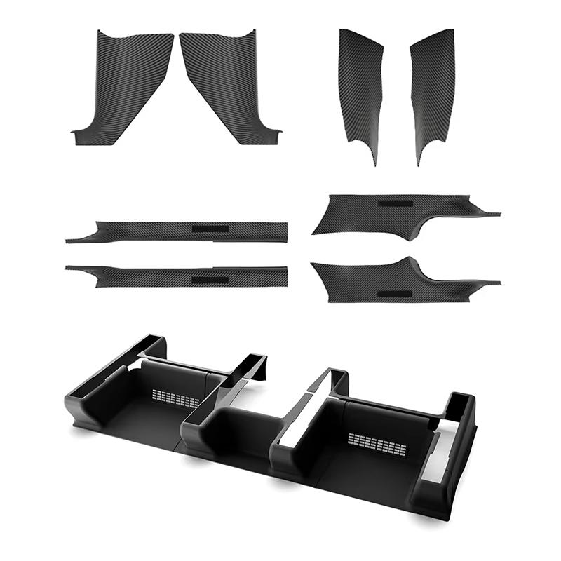 2 4 8Pcs For Tesla Model Y Juniper 2026+ ABS Front Rear Door Sill Protector Threshold Strip Anti-kick Guard Panel Waterproof Pad