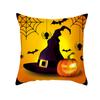 Halloween Pillow Case Cartoon Pumpkin Head Castle Peach Velvet Cushion Home Furnishings