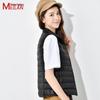 Women's Lightweight Short Down Vest - Sleeveless Winter Outerwear Jacket