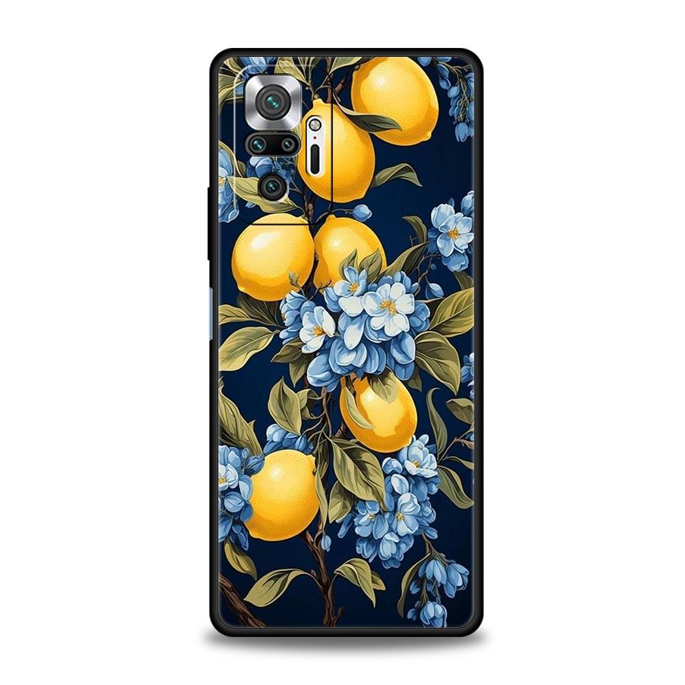 Summer Fresh Fruit Lemon Print Phone Case Cover for Redmi 14C 10C Note 15 14 13 12 10 11 K40 Pro Plus Shockproof Soft TPU Shell