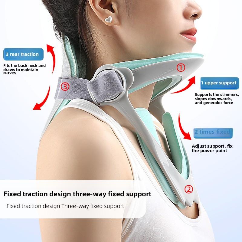 Adjustable Neck Support System - 5th Gen Ergonomic Cervical Collar for Adults & Kids with Posture Correction & Home/Office Use