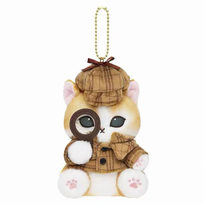 12cm Cattoon Anime Global Travel Styles Mofusand Plush Doll Toys Stuffed Animals Keychain Small Pendant Christmas Birthday Gifts