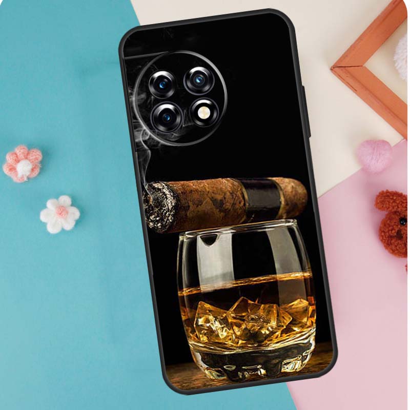 Cigar Whiskey Ice Drink For OnePlus 13 12 11 13s 13R 12R 10R 8T 10T Case For OnePlus Nord 5 CE 2 3 4 Lite N20 N30