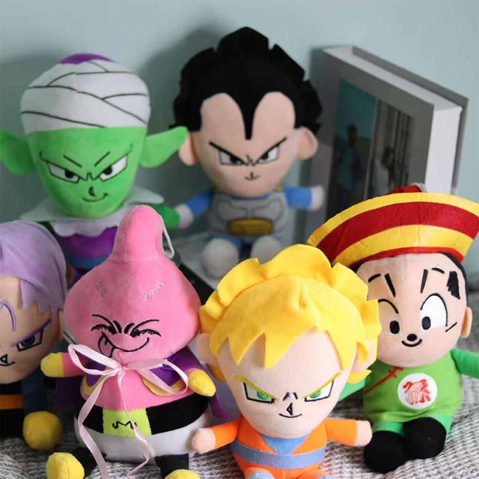 Dragon Ball Japan Anime Plush Toys 20cm Super Saiyan Goku Vegeta Picollo Trunks Gohan Cartoon Figure Stuffed Dolls Child Gifts