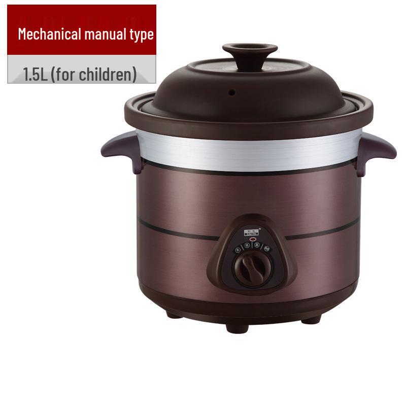 Fully Automatic Intelligent Electric Slow Cooker: Multifunctional Purple Clay Pot for Soup, Porridge, and Health Preserving Casserole.