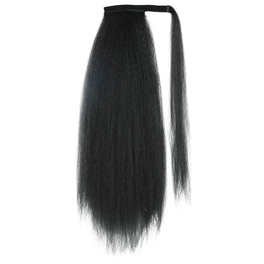 MISS WIIG Long Afro Kinky Curly Ponytail Synthetic Hair Pieces Natural Drawstring Ponytail Hair Extensions False Hair Pieces