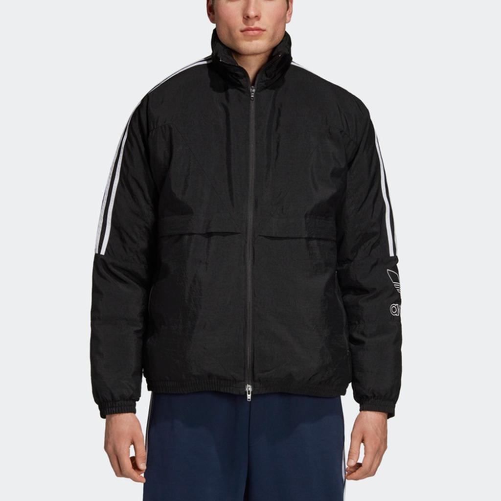 Adidas Originals Trefoil Outline Tref Lg Warm Sports Stand Collar Down Jacket Men Outerwear Black DH5000