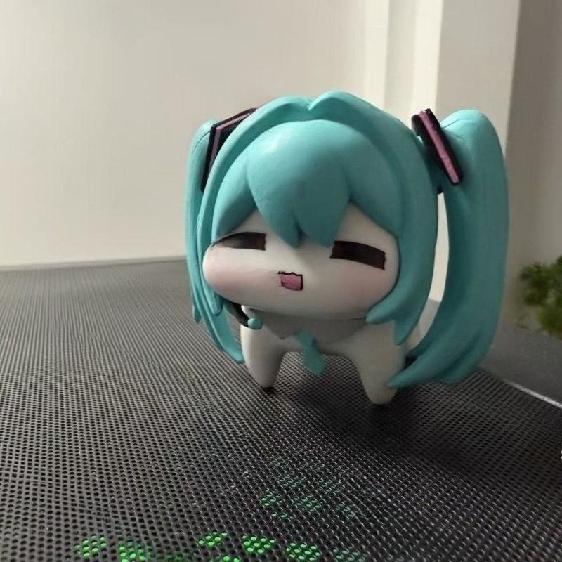 New Doro×Hatsune Miku Cooperation Collectible Figure Car Desktop Decoration Toy Anime Figures Q Version Dolls Model Toys Gift