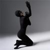 Sexy Women 120D Tights Hooded Mask Elastic Bodysuit Sheer See Through Rompers Glove Jumpsuits Cosplay Maid Leotard
