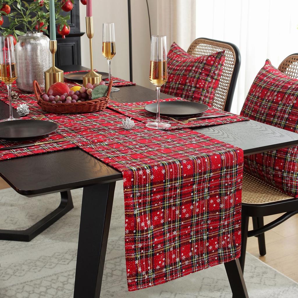 Christmas Table Flag Red Festive Tablecloth Table Flag TV Cabinet Coffee Table Cover Towel