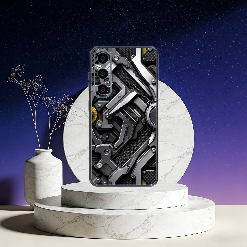 

Steampunk Gear Mechanical COOL Phone Case For Samsung Galaxy A73,A72,A71,A70,A53,A52,A51,Others Soft Black Cover Samsung a40