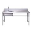 Thickened Stainless Steel Single Sink with Platform