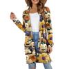 Women's Fashion Casual Comfortable Halloween Printed Mid-Length Cardigan With Pockets Jacket