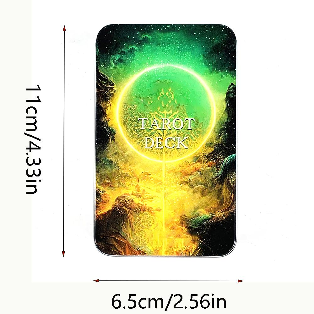 High-Quality Tarot Cards Tin Box Packing Tarot Deck Gilded Edge With Paper Guidebook,Fate Divination Party Game Cards