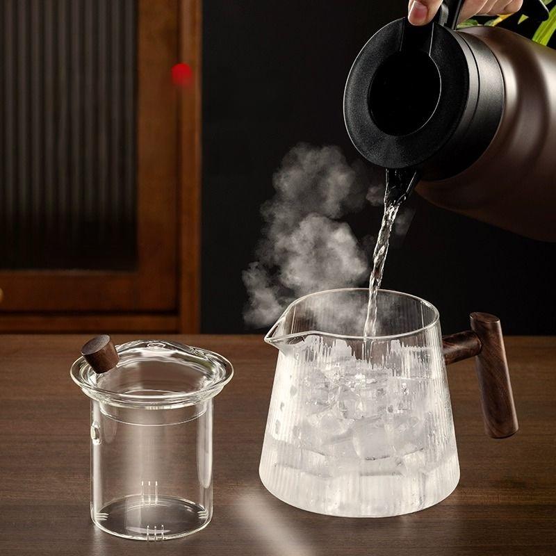 Coffee Pot Transparent High Borosilicate Glass Teapot Family Restaurant Transparent Teapot Cold Pot