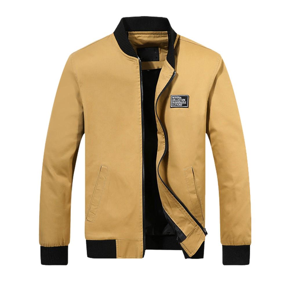 

Мужская зимняя теплая куртка-пальто Верхняя одежда Приталенное длинное тренч-пальто на молнии M хаки