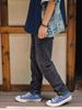 2023SS American Street Fashion Thin Soft Denim Pants Straight Jeans Men's Spring/Summer Black/Gray (BLACK, 31)