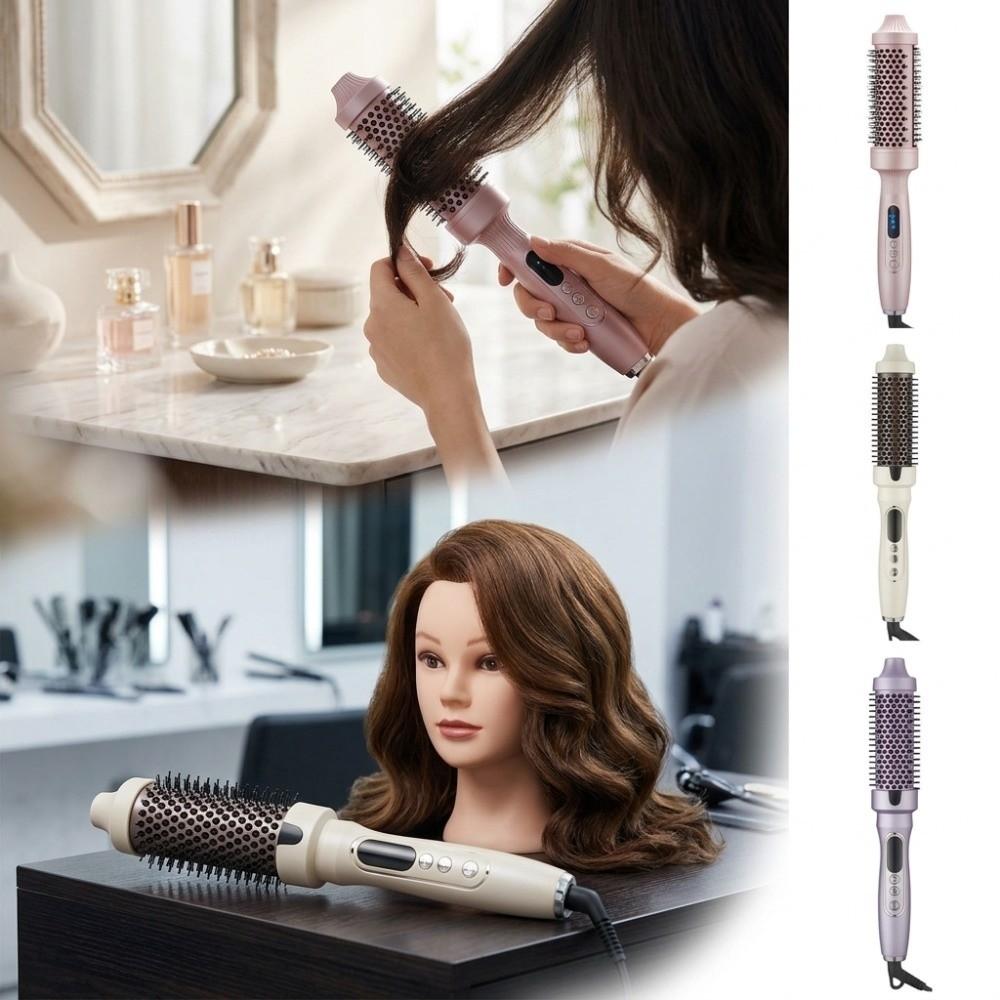 2 In 1 Curling And Straightening Hair Brush Curling Fluffy Volume Hair Care Styling Tool Home Use