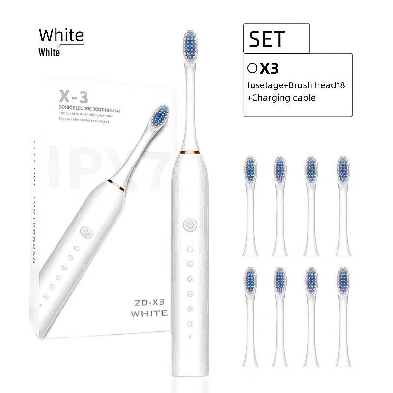 Universal Electric Toothbrush Set: Soft Bristle, Portable, for Adults & Children
