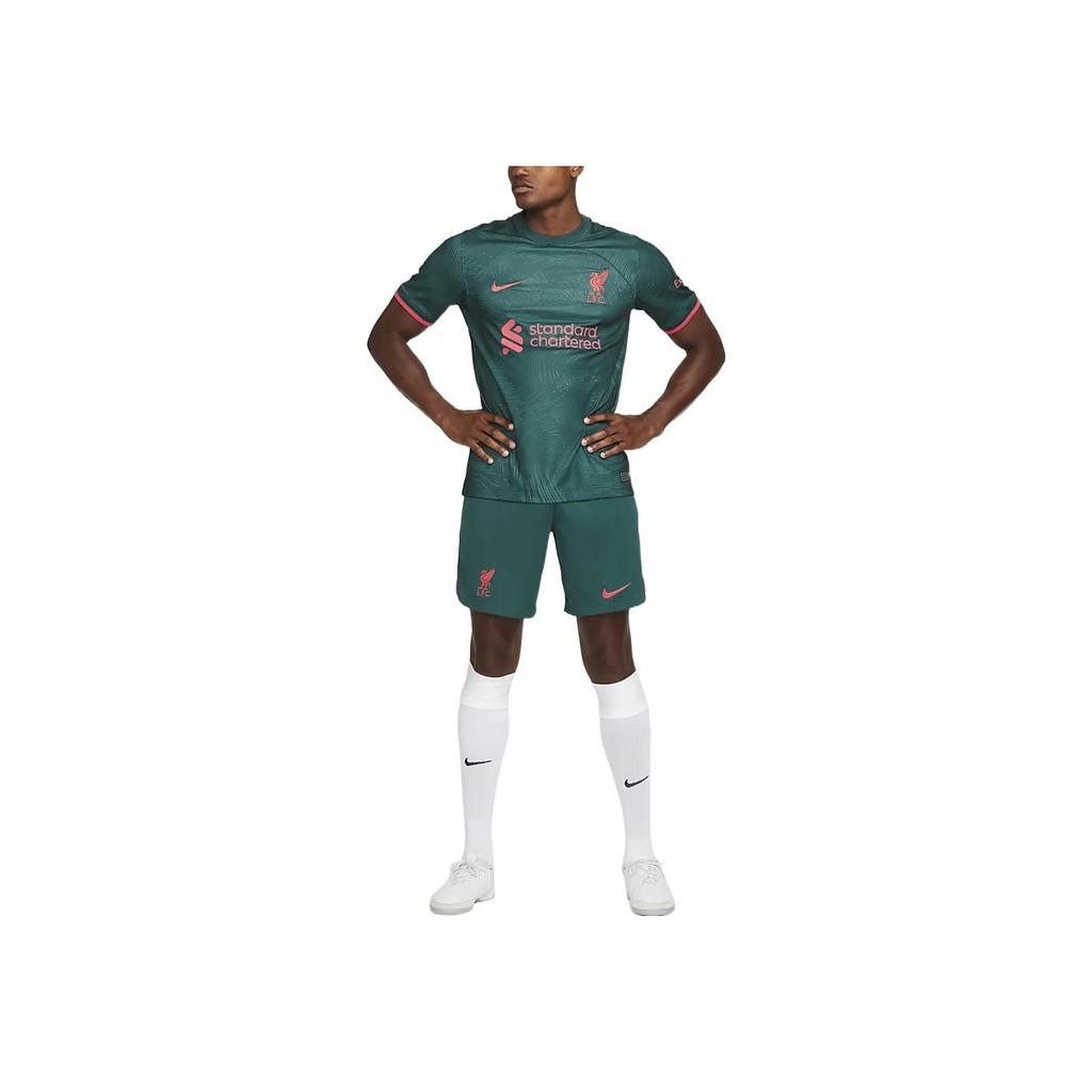 Nike Liverpool FC 2022/23 Stadium Logo Print Crew Neck Short Sleeve Football Shirt Men Tops Green DM1835-377