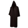 Halloween Cloak Soft Unisex Hooded Long Shirt Black Robe Witch Cape Cosplay Wizard Costume Prop Party Supplies Holiday Decor