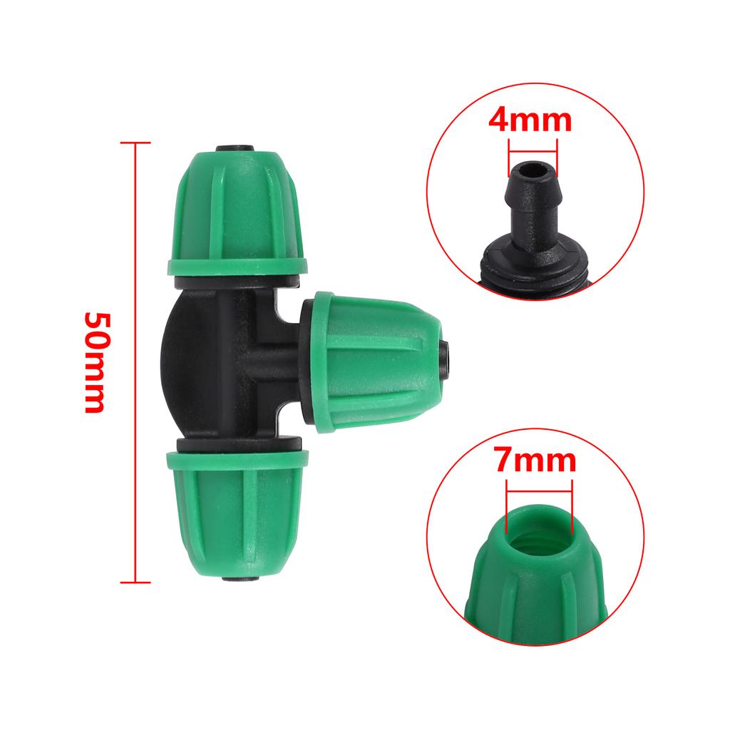 1/4" Pipe Plastic Locking Connector Barb Coupling Irrigation Connector Garden Watering Irrigation Diverter Pipe Fittings