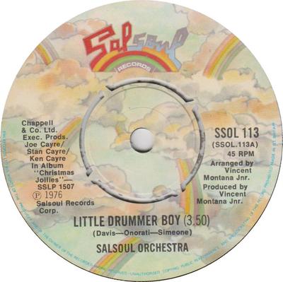 Δίσκος 7 ιντσών SALSOUL ORCHESTRA - Little Drummer Boy SSOL113 Salsoul Records 1978 UK Soul/Funk Μεταχειρισμένο