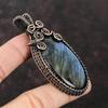 Labradorite Pendant Natural Gemstone Jewelry Copper Wire Wrapped Pendant Handmade Pendant Labradorite Copper Designer Jewelry Gift For Her