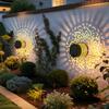 Solar Mandala Sunflower Wall Light with LED Bulbs Waterproof Outdoor Pendant for Garden and Courtyard Decoration