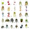 Handmade Crochet Car Styling Plant Succulent Car Plant Ornamentos Decoration