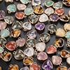 11mm Heart Cut Semi-Precious Stone Bread Edge Pendant for DIY Jewelry